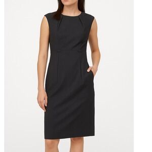 Calvin Klein Women Sheath Dress Size 6 Gray Sleeveless‎ Career Office Classic